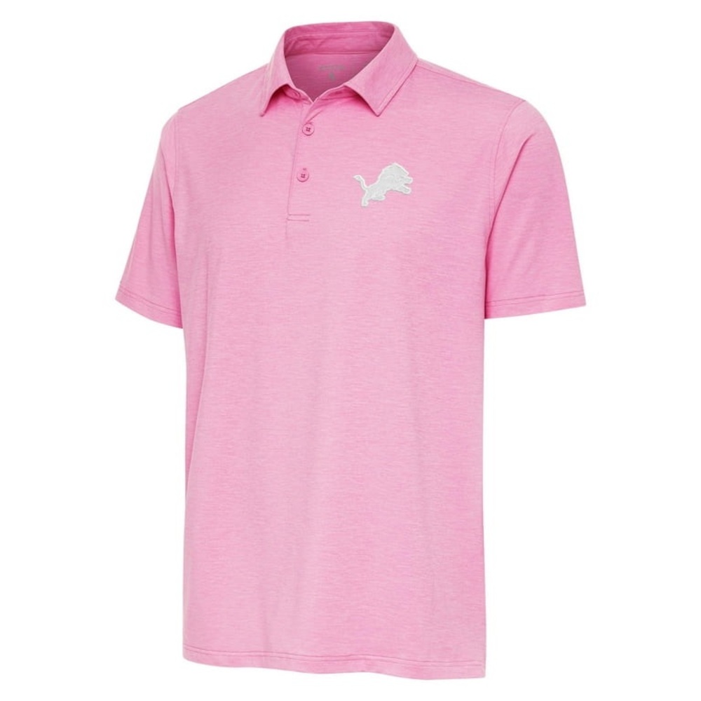 👉🏼NWOT👈🏼 Men's Antigua Pink Detroit Lions Par 3 Pink Polo